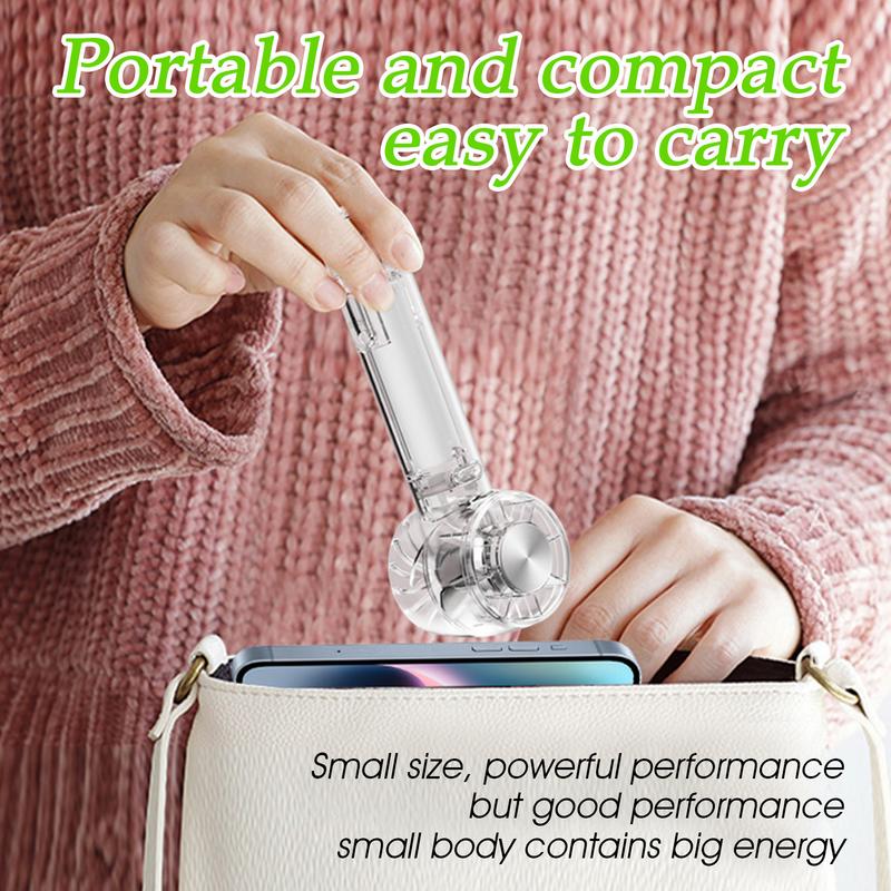 Handheld Fan Rechargeable Portable Handheld Fan With Cold Compress 2000mAh Battery-Powered 3 Speeds Silent Air Circulation For