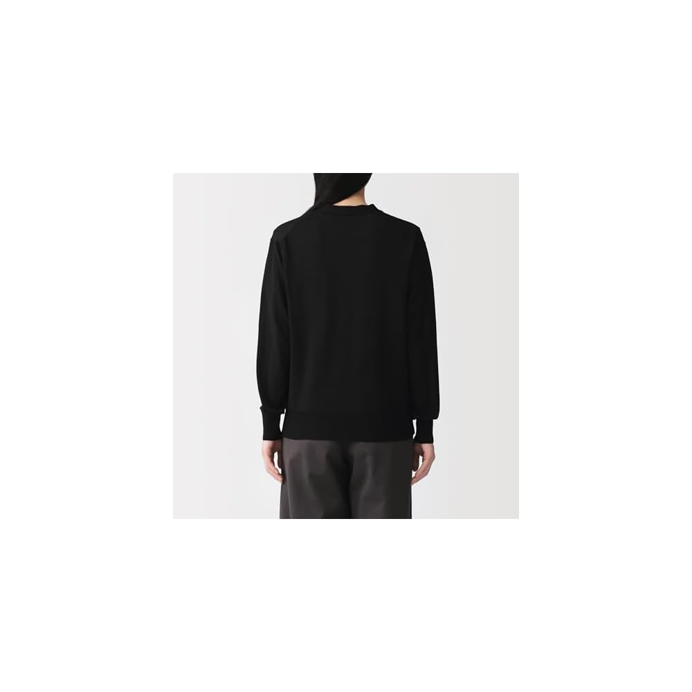 MUJI Women's UV-Cut Light Knit V-Neck Cardigan, BA1PWA6S, Smoky Blue, Size L