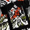 Anime Bleach Zaraki Kenpachi Red Devil Graphic Black TShirt Size S4XL