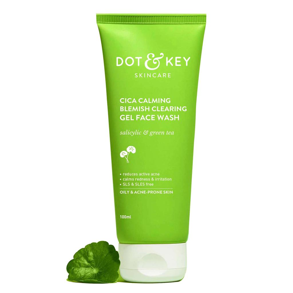 Dot & Key CICA Face Wash with Salicylic Acid & Green Tea Oil Control Cleanser Unisex 100ml