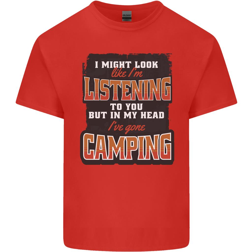 In My Head Ive Gone Camping Funny Unisexs Light Cotton TShirt