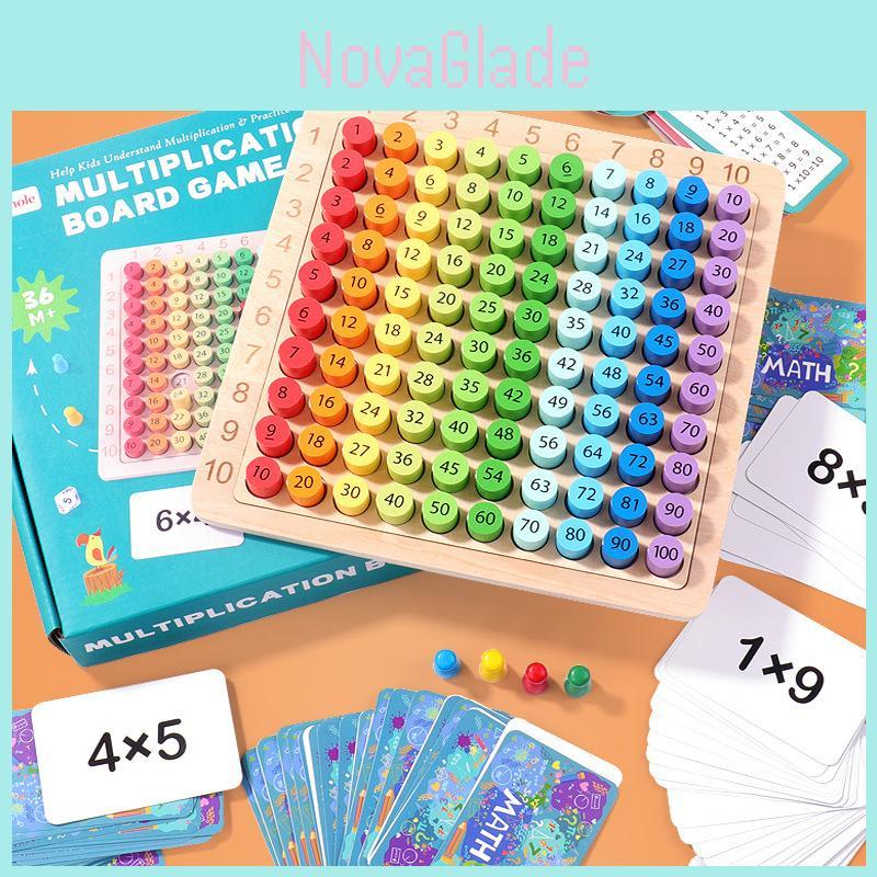 Math Learning Toy With Wooden Multiplication Board For Kids Educational Development