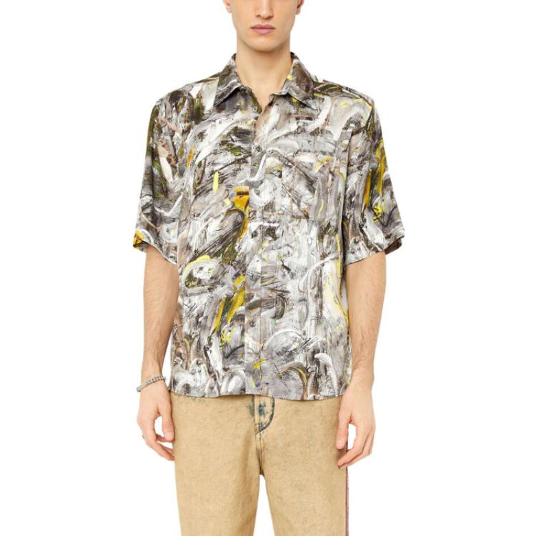 Diesel Shirts Men's Multicolor Lapel Moderate Other A092560AIAS9-XXA