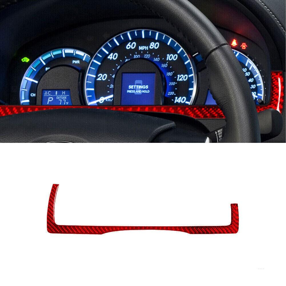 Red Carbon Fiber Interior Below Speedometer Cover Trim For Toyota Camry 2012-14