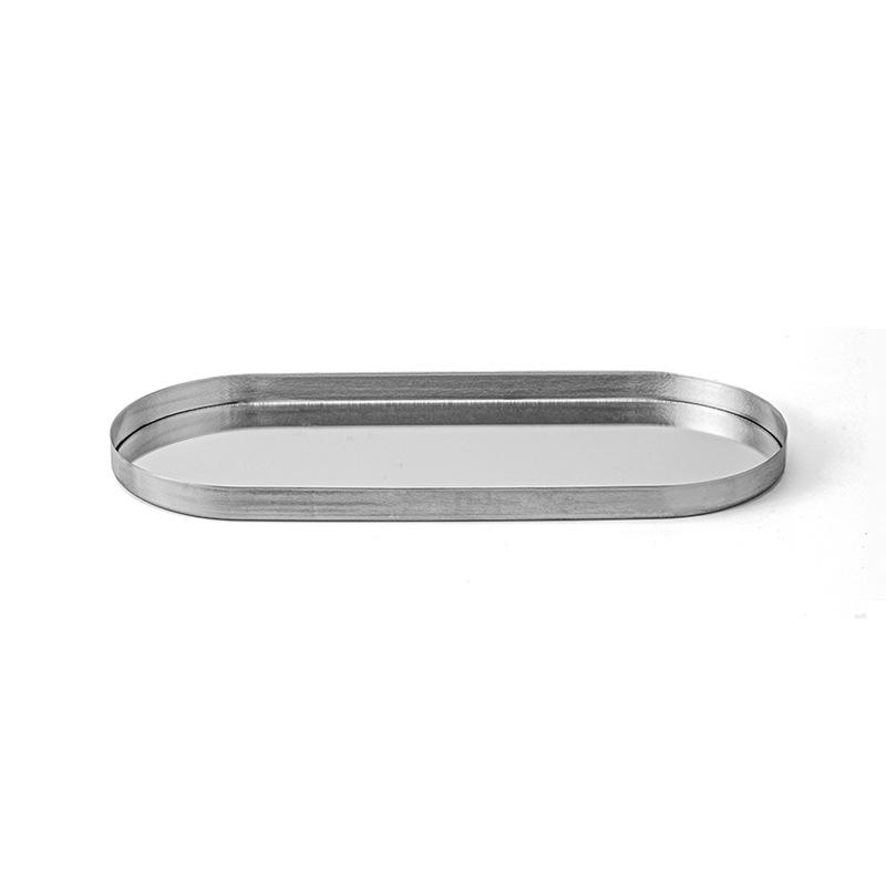 Nordic Light Luxury Jewelry & Cosmetics Storage Tray with Mirror for Desktop Decor and Aromatherapy