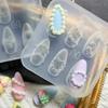 5-Blüten-Nagelgravurform 3D-Design 3D-Silikon-Nagelkunstformen Blüten-Nagelform Nagelkunst