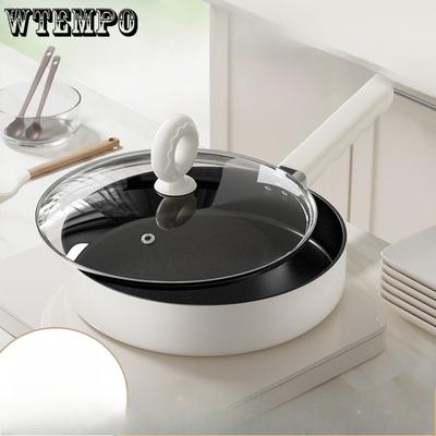 Thickened Uncoated Flat Bottomed Frying Pan Kitchen Dual-use Frying Pan Non Stick Frying Pan Vegetable Frying Pan Electric Gas Universal Pot