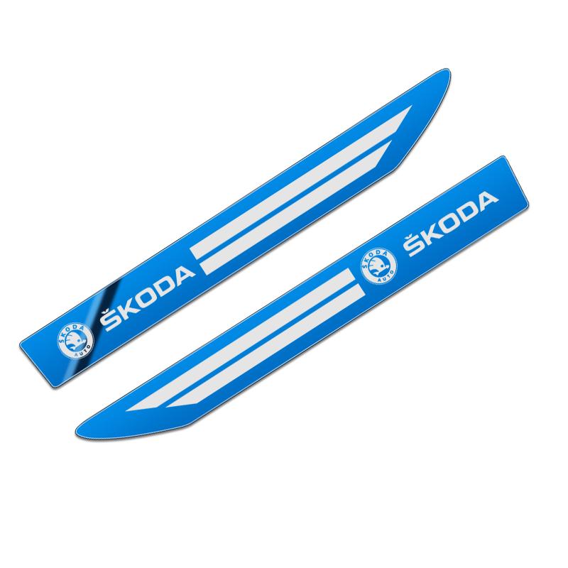 Metal Stainless Steel Side Wing Fender Badge Stylish Door Side Emblem Decal Long Lasting Outdoor Driving Accessories for Skoda ulsh63