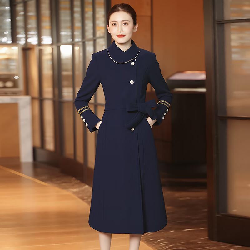 Women s Wool Blend Stewardess Style Uniform Coat XL