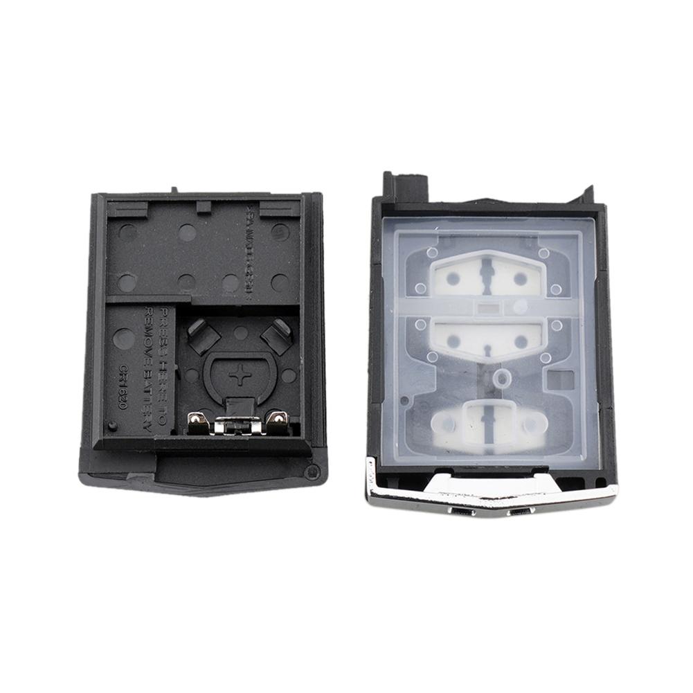 Auto-Fernschlüsselgehäuse, 3 Tasten, Klappschlüsselgehäuse, Blanko-Abdeckung, Ersatz für Mazda 2 3 5 6 RX8 MX5, Schwarz, 68 x 34 x 17 mm