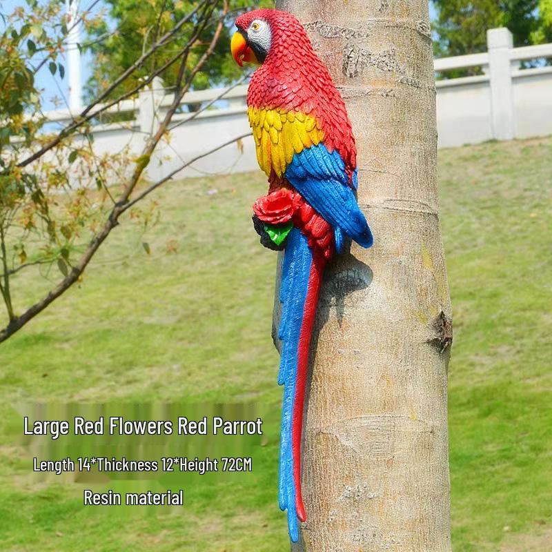 Creative Resin Macaw Cockatoo Small Bird Wall Hanging Ornament