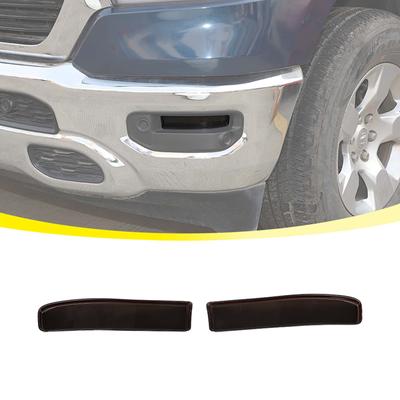 Car Front Fog Light Cover Trim Fog Lamp Decoration Guard for Dodge RAM 2018 Up Accessories Smocked Black
