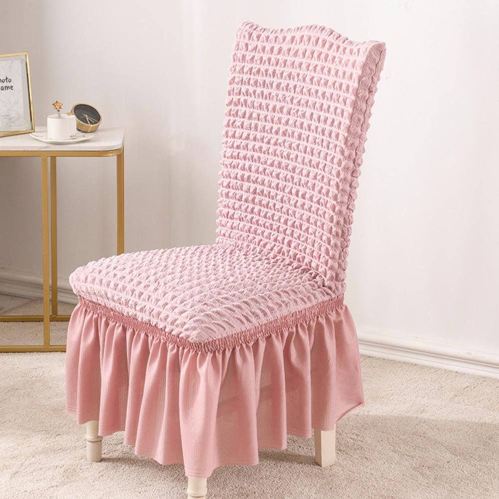3D Bubble Lace Chair Cover Universal Stretchable Full Coverage Dining Chair Slipcover