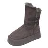 Women's Fur One Thick Bottom Heightening Winter Lightweight Warm Snow Boots Non-slip Wear-resistant Casual Sports Cotton Boots
