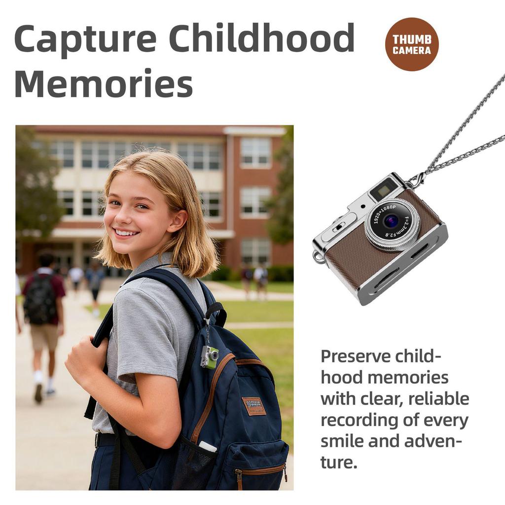 1080P HD Retro Mini Digitalkamera für Studenten - Foto-, Video- und Tonrekorder