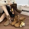 Retro suede elegant temperament Martin boots women's shoes 2025 autumn single boots Korean fashion versatile small short boots