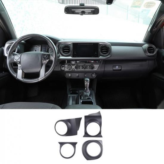 Matte Black Dashboard central Air Vent Outlet Cover Trim For Toyota Tacoma 16-23