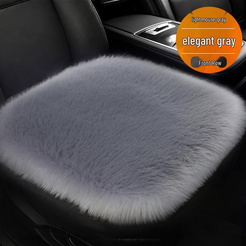 Plush Winter Car Seat Cushion - Furry Single Piece for Rear Seat Comfort