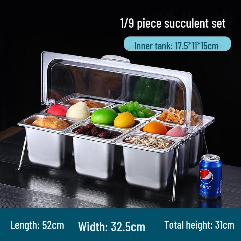 Stainless Steel Food Display Pan with Lid