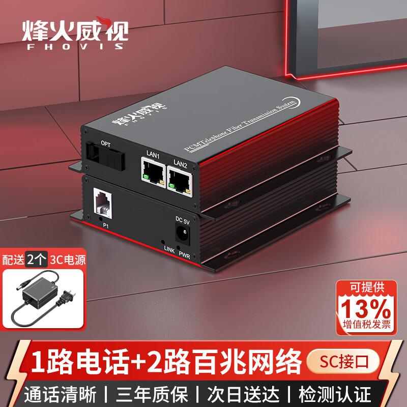 PCM Voice Telephone and Network Optical Transceiver