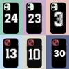 Number Football Baseball No 8 22 23 24 10 Cover for Apple iPhone 15 14 Plus 13 12 Mini Pro Max XR + 13Pro 14+ 15+ Case