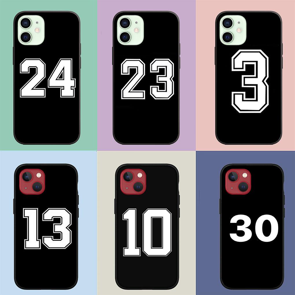 Number Football Baseball No 8 22 23 24 10 Cover for Apple iPhone 15 14 Plus 13 12 Mini Pro Max XR + 13Pro 14+ 15+ Case