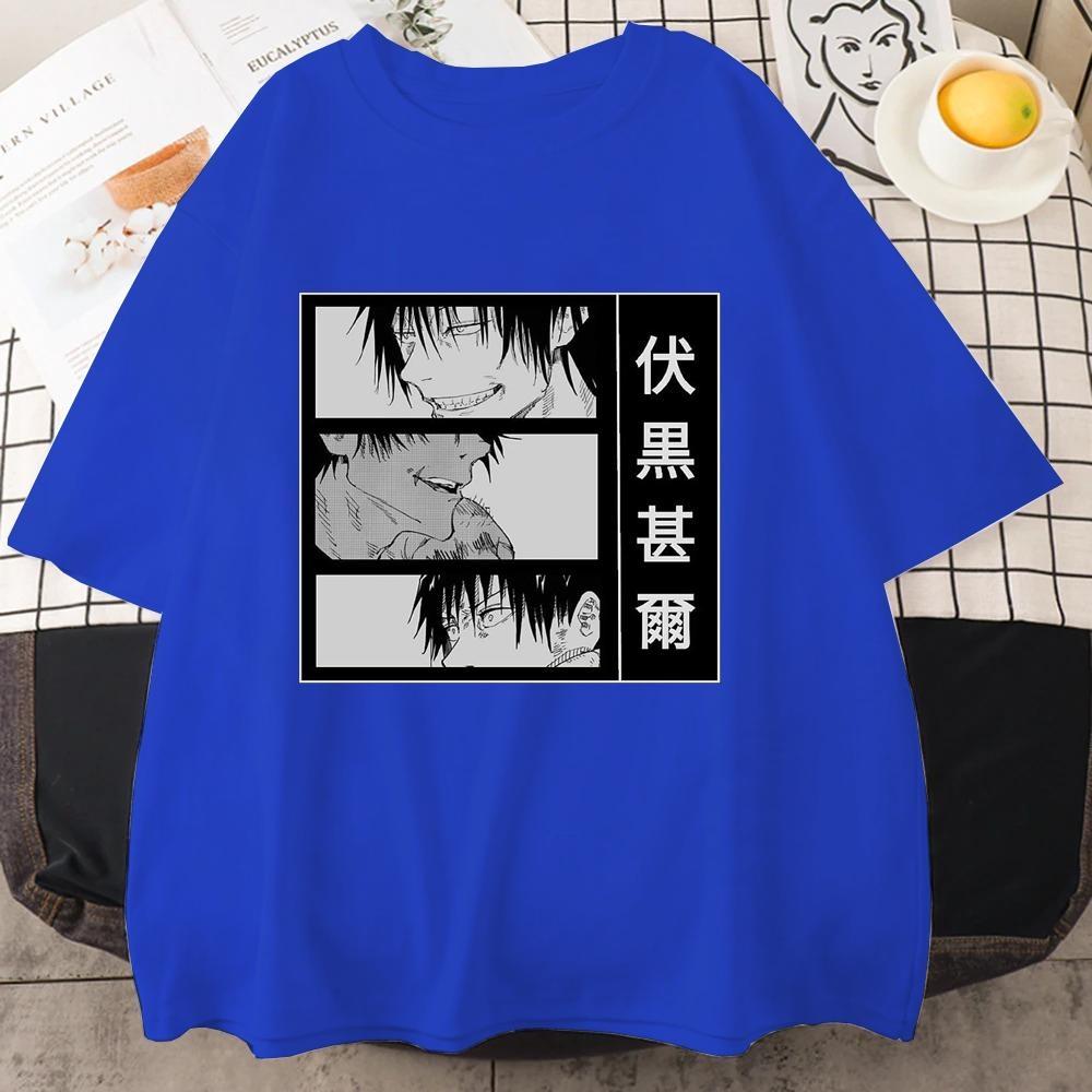 New Hot Anime Fushiguro Toji Graphic T-Shirt Fashion Outdoor Street Cool Round Neck Short Sleeve Shirt Top