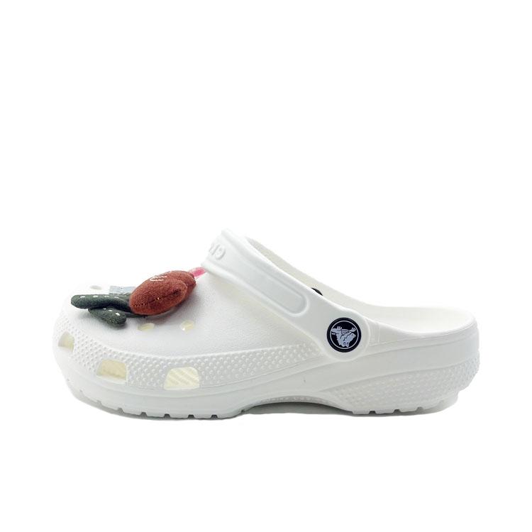 

Crocs Classic сабо EVA Цветок Веселый Нишевый Дизайн Обувь с Отверстиями Унисекс Белый 45-46 белый