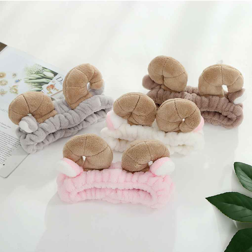 Women Cute Ears Elastic Headband Comfortable Wash Face Hair Holder Hairbands