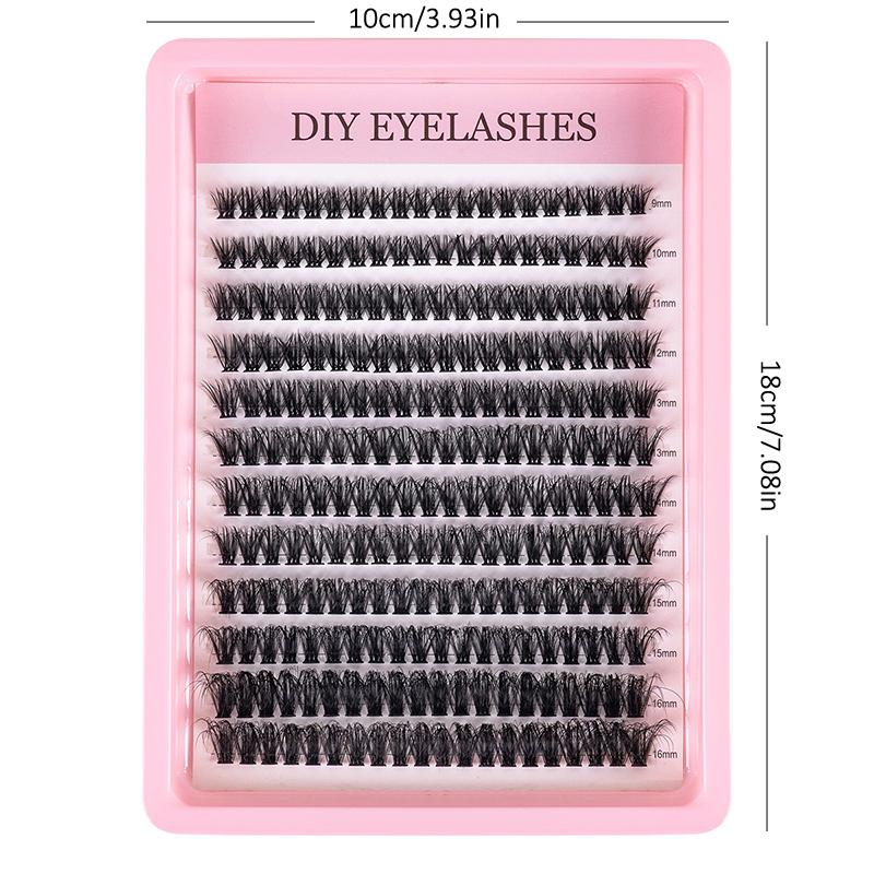 30D 40D 50D 60D 80D Cluster Lash Kit Segmented Fluffy Natural Volume DIY At Home Eyelash Extensions for Women