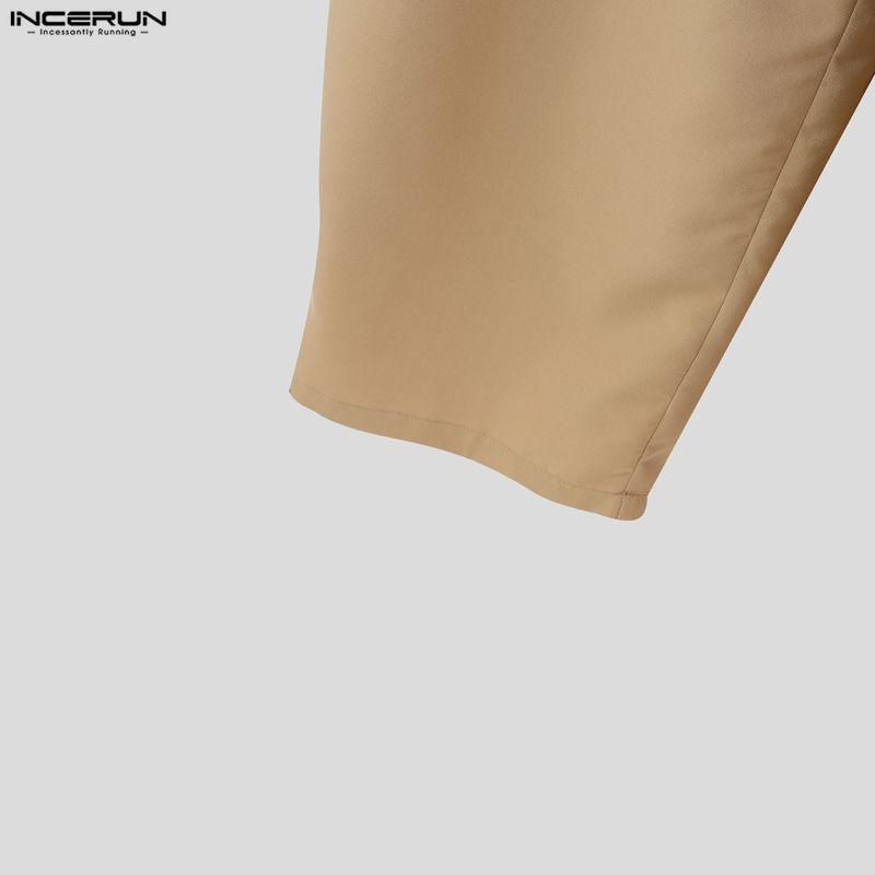 INCERUN Summer Men Sleeveless Strap Layers Casual Loose Suspender Overalls Bib Pants