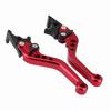 1 Pair CNC Aluminum Motorcycle Scooter Modification Double Disc Brake Lever Red