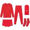 Hodohome Kids' Lucky Red New Year Pure Cotton Thermal Underwear & Socks Gift Set