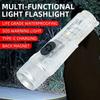 Mini LED Flashlight Type-C Waterproof Light Multi-Mode Flashlight Fluorescent Shell Clip Warning Lights Magnetic Key Chain Light
