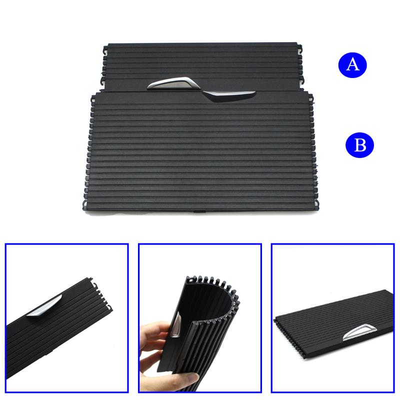 For BMW X1 X2 F48 F49 F39 Front Console Cup Holder Sliding Shutters Cover Trim Center Roller Blind Cover Replacement 2016-