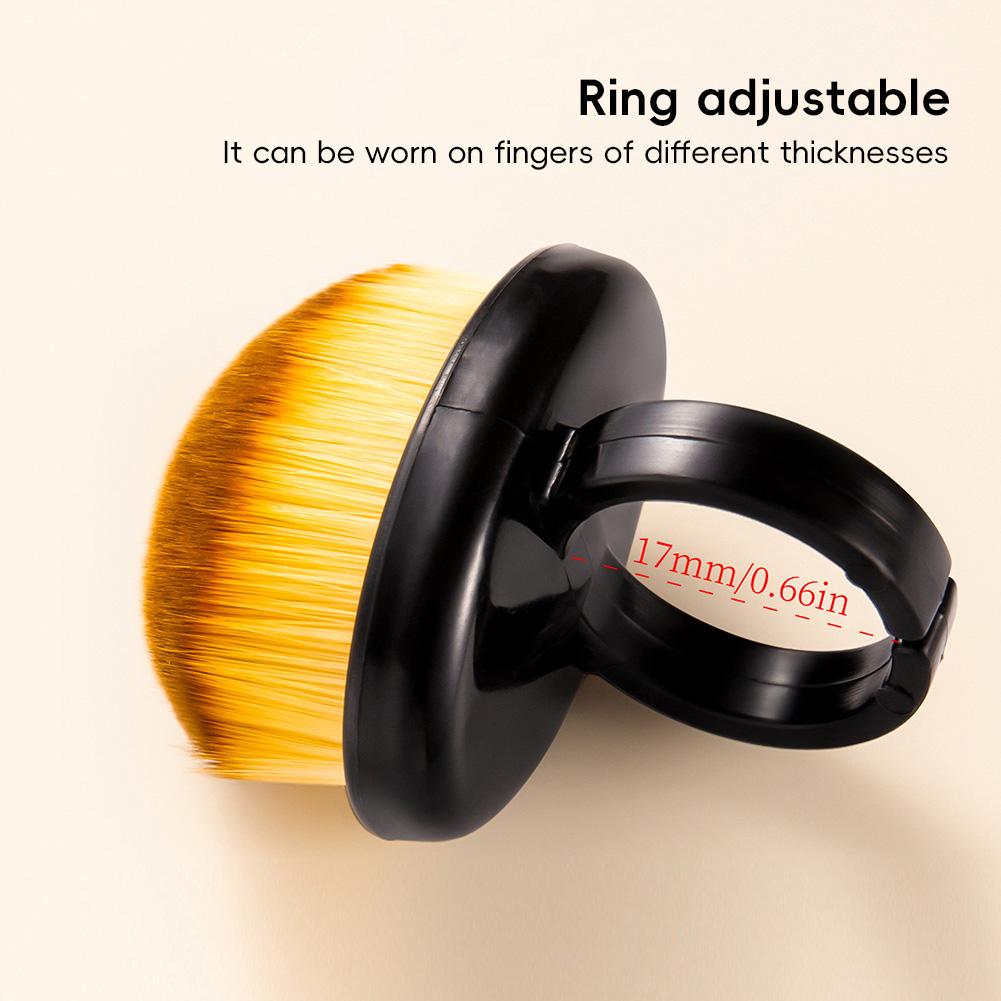 Nagelring-Staubbürste, tragbar, verstellbar, mit Fingerknopf, feine, weiche Bürste, Nagelbürstenwerkzeug, manuelles Maniküre-Reinigungswerkzeug