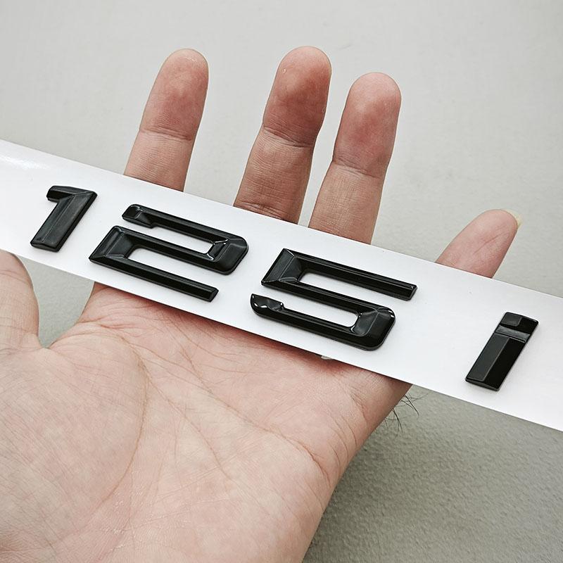 3D ABS Glossy Black Car Letters Logo 118i 120i 125i Rear Trunk Badge Sticker For BMW 118i 120i 125i Tail Marking Accessories