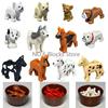 MOC Animali Blocchi da Costruzione Zoo della Foresta Tigre dai Denti a Sciabola Orso Alce Elefante Aquila Squalo Scimmia Leone Giocattolo Mini Mattoncino Regalo per Bambino S09