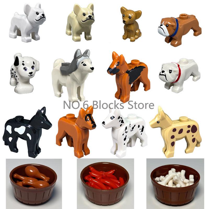 MOC Animali Blocchi da Costruzione Zoo della Foresta Tigre dai Denti a Sciabola Orso Alce Elefante Aquila Squalo Scimmia Leone Giocattolo Mini Mattoncino Regalo per Bambino S09