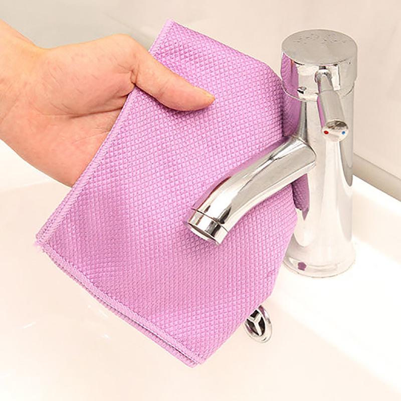 Kitchen Cleaning Towel Absorbable Fish Scale Rag Cloth Anti-grease Wiping Rags Glass Reusable Wipe Window Dish Cleaning Cloth