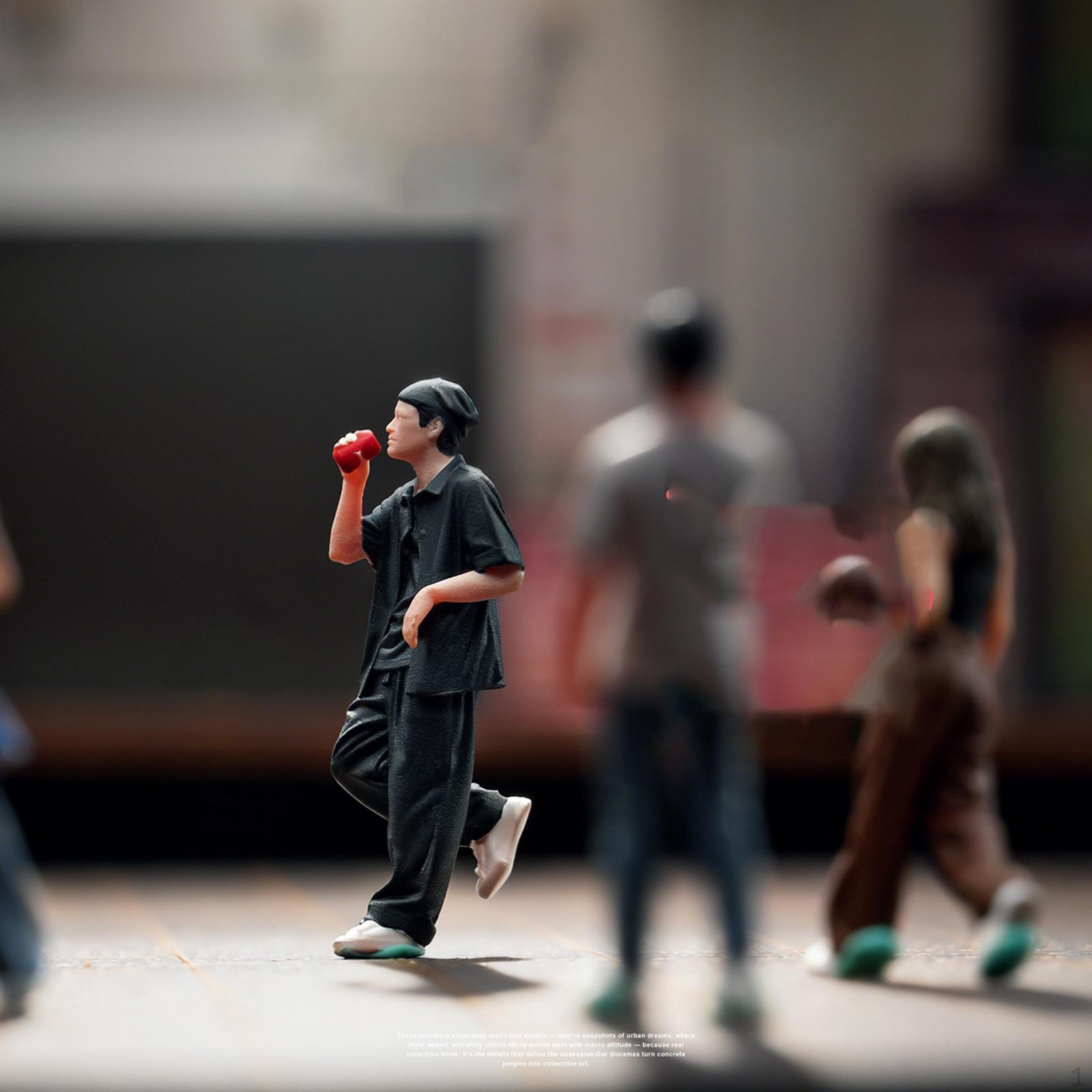 1/64 Диорама Фигурка Человека Миниатюрная Коллекция Персонажей Ручная Роспись Модель Человека Микро Макет для