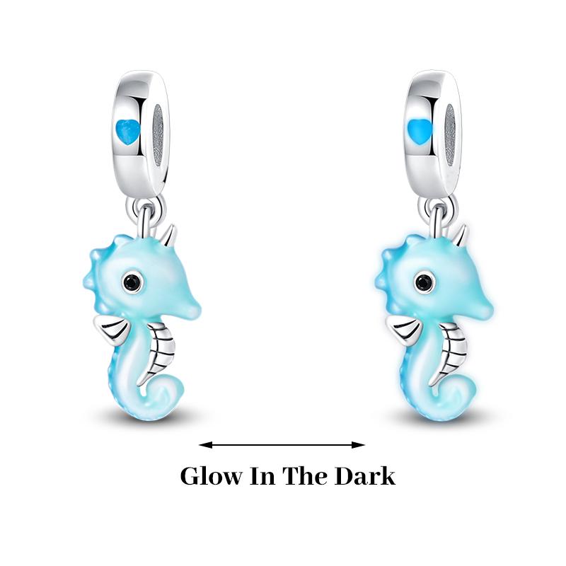 925 Silver Plated Fireflies Butterfly Stars Luminous Charms Beads Fit 3mm 925 Original Bracelets DIY Jewelry Gift