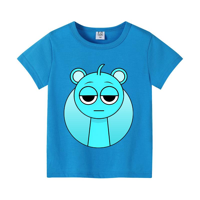 Sprunkis T-Shirt Kids Camisetas Toddler Girls Short Sleeve Tops Boys Cartoon Soft Comfortable Clothes Child Tees Birthday Gift