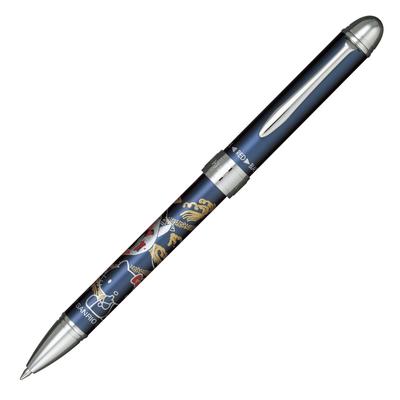 Sailor Fountain Elegant Hello Kitty Koi Carp Multi-Function Pen, 2-Color + Sharpie, Maki-e Design, Blue, Design, 16-0335-240