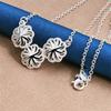 925 Sterling Silver 16-30 Inch Exquisite 3-flower Pendant Necklace for Women's Wedding Fashion Gifts, Jewelry Accessories