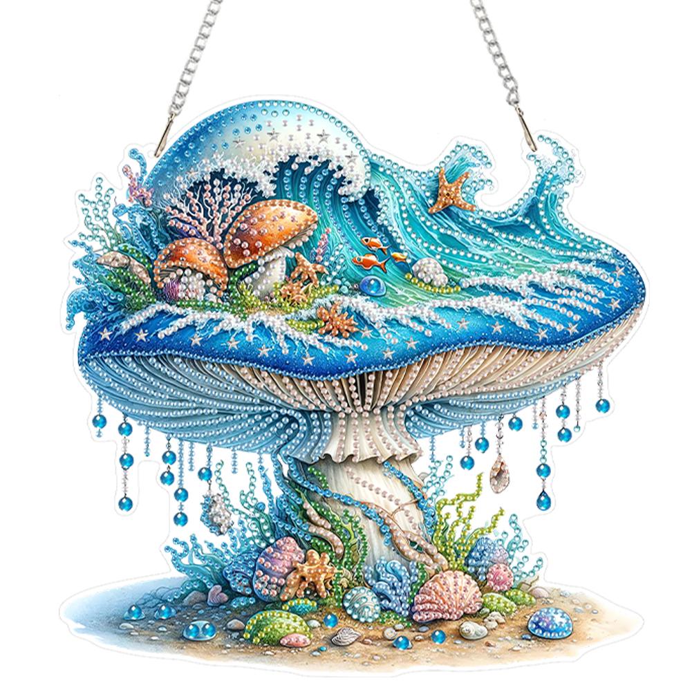 2D Flat DIY Hanging Diamond Art Kits Special Shape Diamond Art Pendant Diamond Painting Set DIY Home Decor Hanging Charm