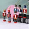 Nutcrackers Hanging Ornament Figures Christmas Mini Wooden King Soldier Puppet
