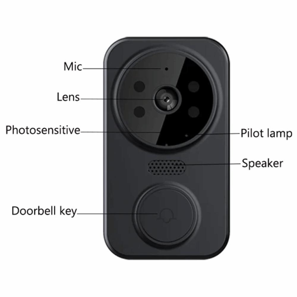 Electronic Cat Eye Visual Intercom Doorbell Night Vision Smart Home Door Bell  Household