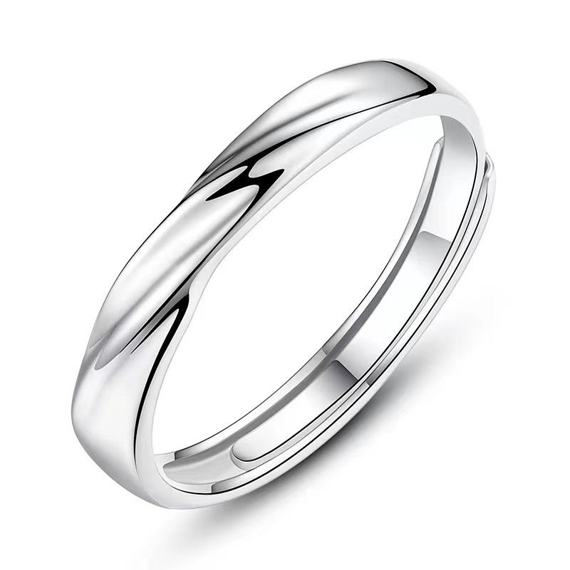 Couples Love River Design Zirconia Rings - Luxurious Versatile Gift for Valentine’s Day & Qixi Festival