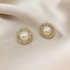 Simulated Pearl Women Dangle Earrings Korean Elegant Crystal Wedding Jewelry Party Gifts Boucles D'oreilles